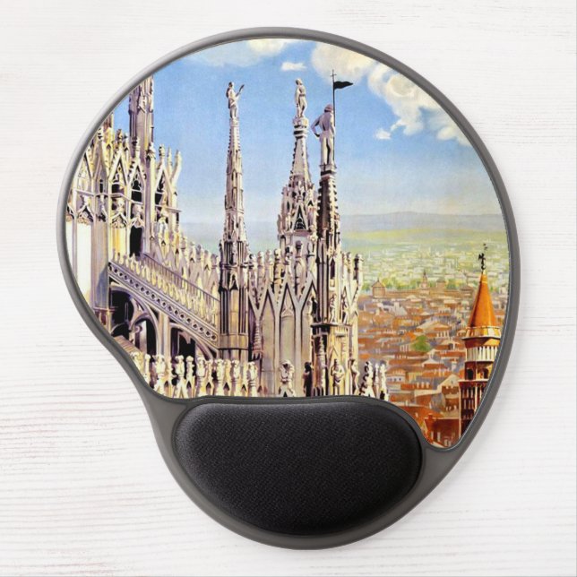 Vintage Milano Travel Art Gel Mousepad (Front)