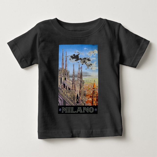 Vintage Milano Travel Baby T-Shirt (Front)