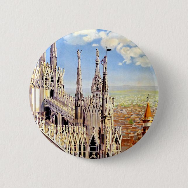 Vintage Milano Travel Button (Front)