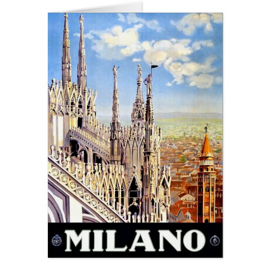Vintage Milano Travel Cards (Front)