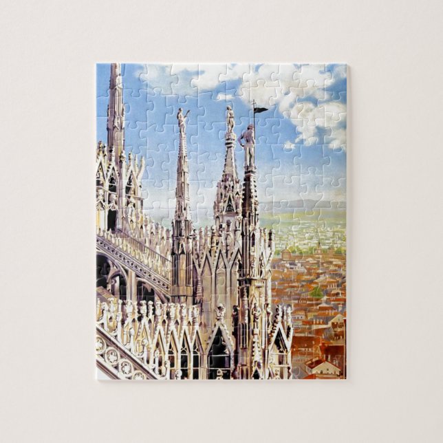 Vintage Milano Travel Jigsaw Puzzle (Vertical)