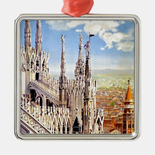 Vintage Milano Travel Metal Ornament