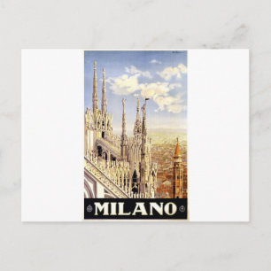 Vintage Milano Travel Postcard