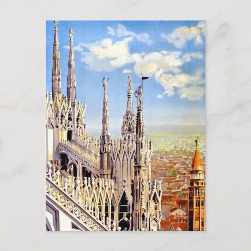 Vintage Milano Travel Postcard