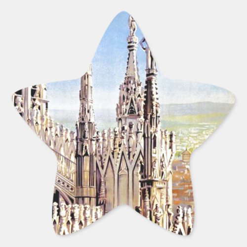 Vintage Milano Travel Star Sticker