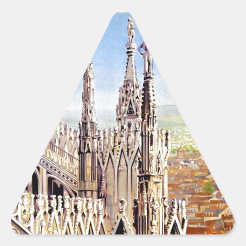 Vintage Milano Travel Triangle Sticker