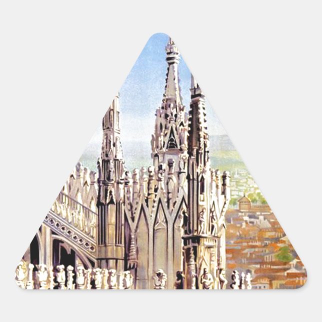 Vintage Milano Travel Triangle Sticker (Front)