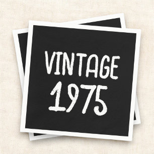Vintage Milestone Birthday Keepsake Napkins
