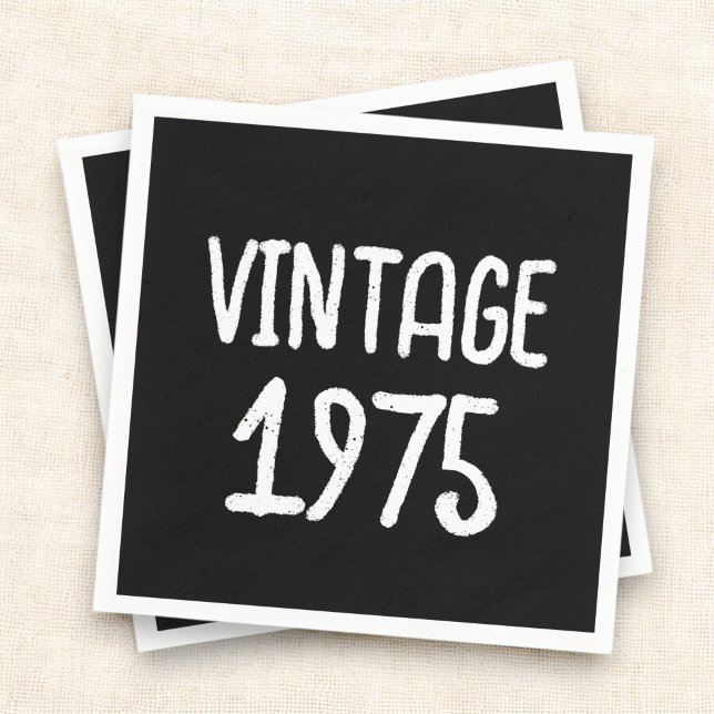 Vintage Milestone Birthday Keepsake Napkins (Creator Uploaded)