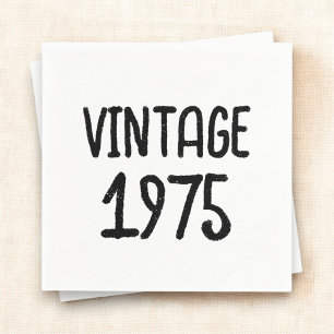 Vintage Milestone Birthday Keepsake Napkins