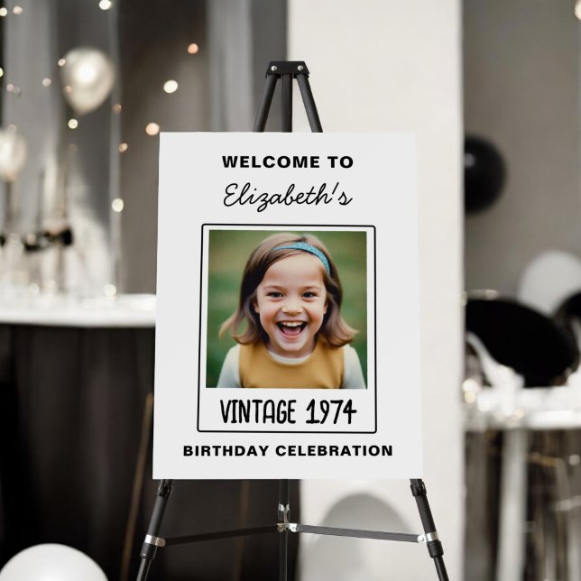 Vintage Milestone Birthday Photo Keepsake Foam Board (Creator Uploaded)