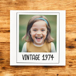 Vintage Milestone Birthday Photo Keepsake Napkins<br><div class="desc">Add a touch of nostalgia to your celebration with Vintage Milestone Birthday Photo Keepsake Napkins. Featuring a charming vintage design, these napkins can be personalized with a favorite photo and birthday details, making them a unique and memorable addition to your event. Crafted from high-quality, absorbent material, they are perfect for...</div>