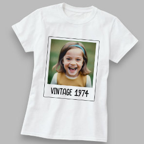 Vintage Milestone Birthday Photo Keepsake T-Shirt