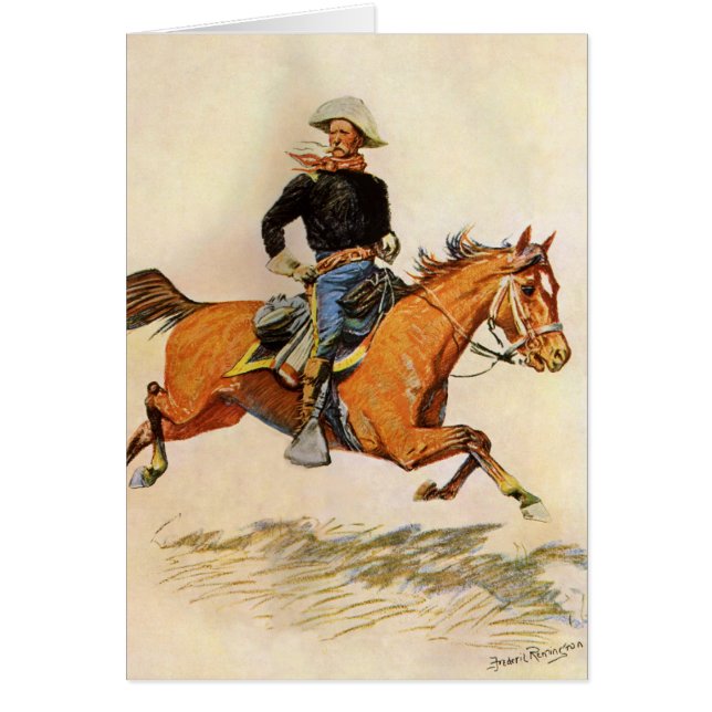 Vintage Military, A Cavalry Officer by Remington (Front)