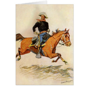 Vintage Military, A Cavalry Officer by Remington Cards