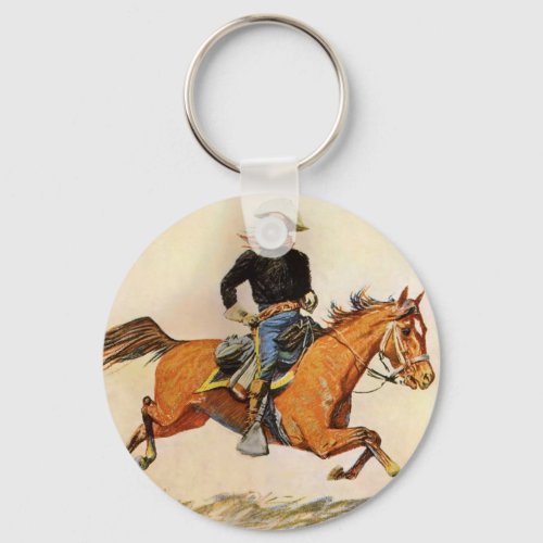 Vintage Military A Cavalry Officer by Remington Keychain
