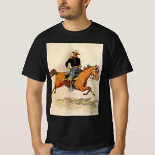 Vintage Military, A Cavalry Officer by Remington T-Shirt