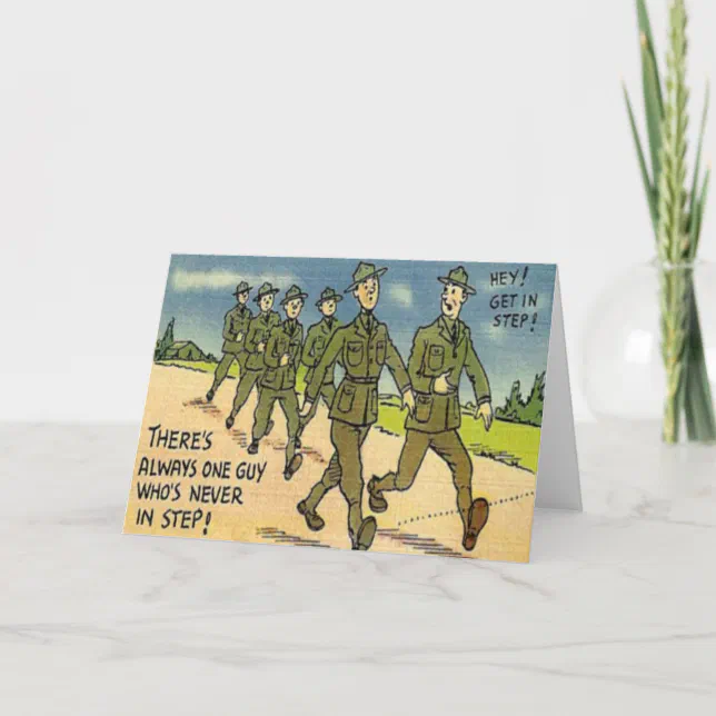 Vintage Military Basic Training Card (Front)