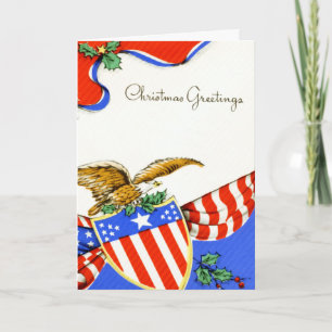 Vintage Military Christmas Card
