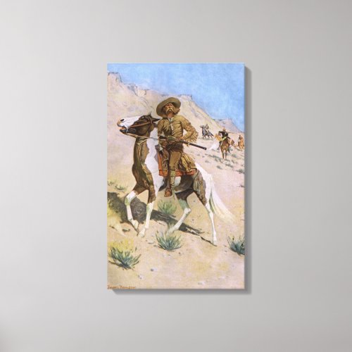 Vintage Military Cowboys The Scout by Remington Canvas Print