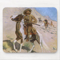Vintage Military Cowboys, The Scout by Remington Mouse Pad