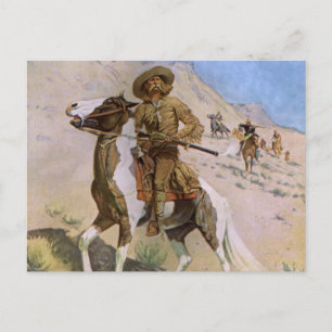 Vintage Military Cowboys, The Scout by Remington Postcard