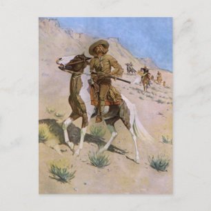 Vintage Military Cowboys, The Scout by Remington Postcard