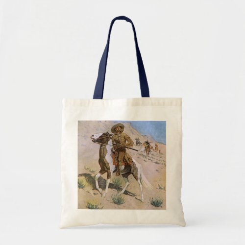 Vintage Military Cowboys The Scout by Remington Tote Bag
