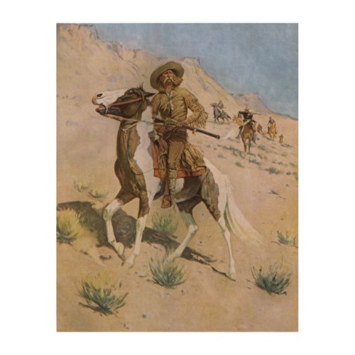 Vintage Military Cowboys The Scout by Remington Wood Wall Decor