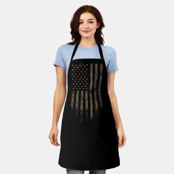 Vintage Military Desert Ops American Flag Apron by KDRDZINES at Zazzle