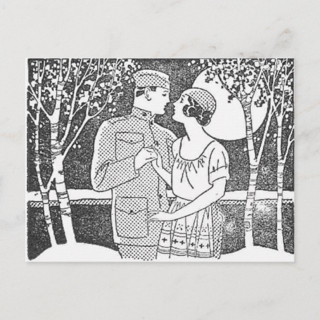 Vintage Military Love Postcard (Front)