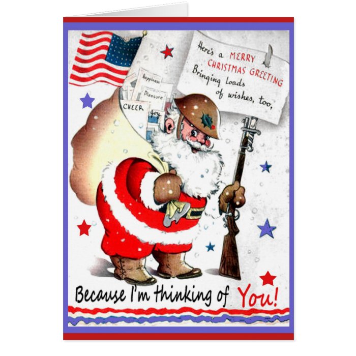 Vintage Military Merry Christmas Card Zazzle