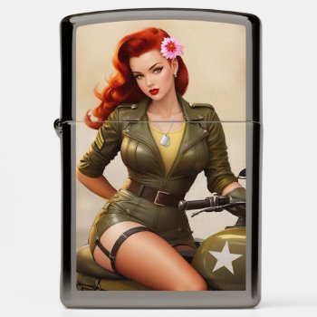 Vintage Military Motorcycle Lighter by digitalgirlies at Zazzle