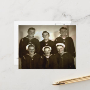 Vintage Military Photo Thank You Veterans Postcard