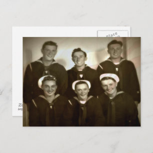 Vintage Military Photo Thank You Veterans Postcard