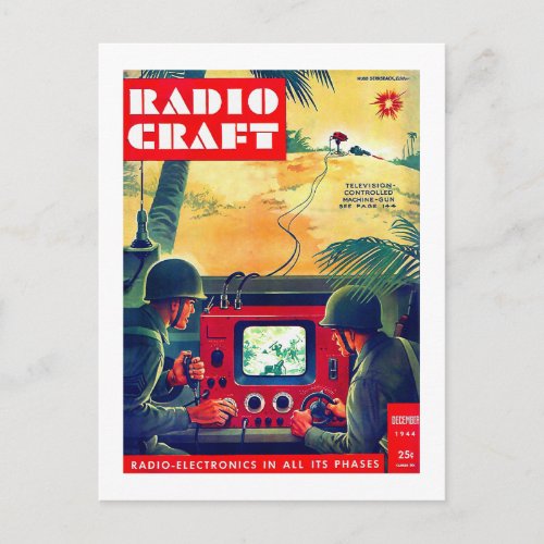 Vintage Military Radio Craft TV Magazine Postcard