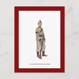 Vintage Military Uniforms, 1st Lanarkshire Rifle Postcard