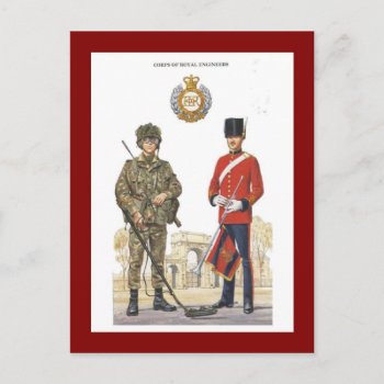 Vintage Military Uniforms  Royal Engineers Postcard by windsorprints at Zazzle