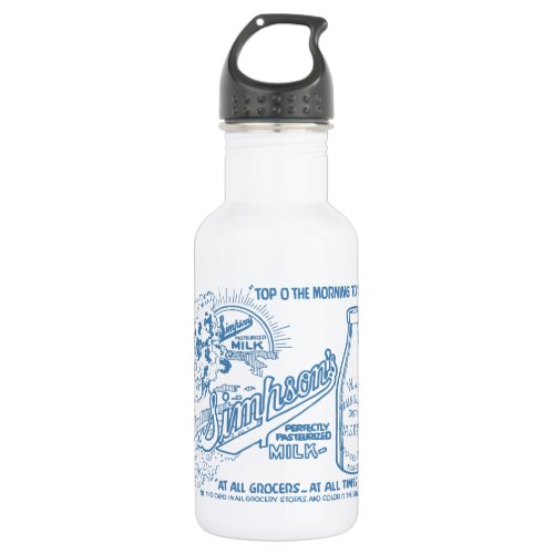 Vintage Milk Advertisement Water Bottle