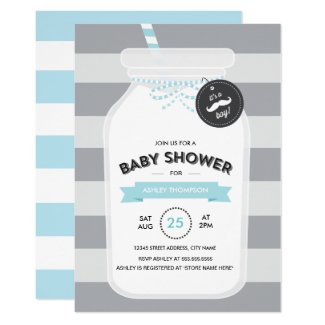 Vintage Milk Bottle Baby Shower Invite