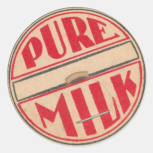Vintage Milk Bottle Cap Sticker