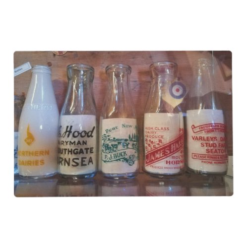 Vintage Milk  Bottles By Gone Times Placemat