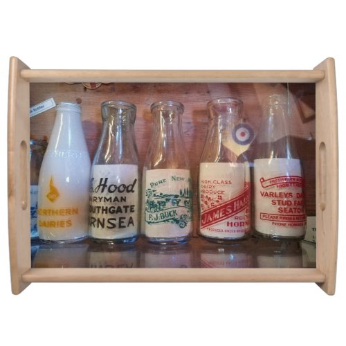 Vintage Milk  Bottles By Gone Times Serving Tray