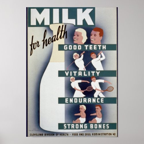 Vintage Milk Poster