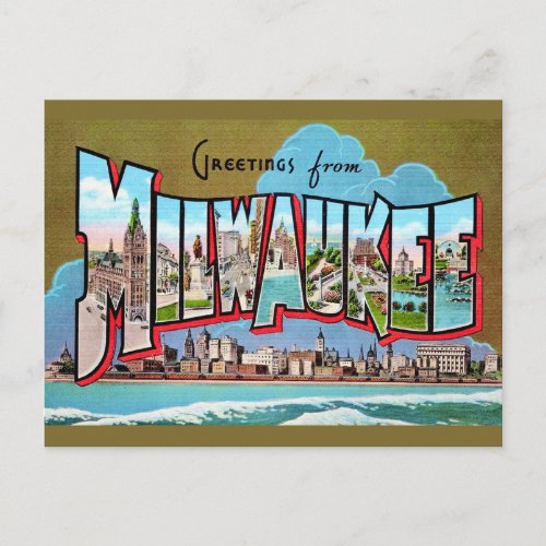 Vintage Milwaukee Greeting Postcard
