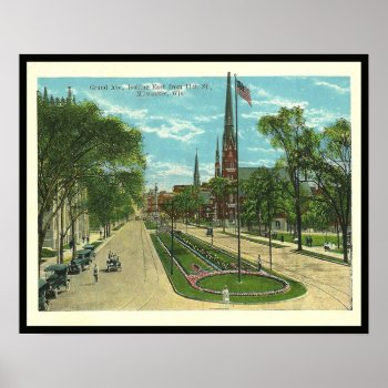Vintage Milwaukee Poster by thedustyattic at Zazzle