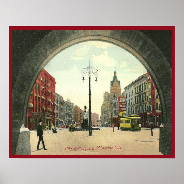 Vintage Milwaukee Wisconsin Poster (Front)