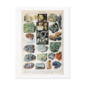 Vintage Minerals Rocks Geology Postcard