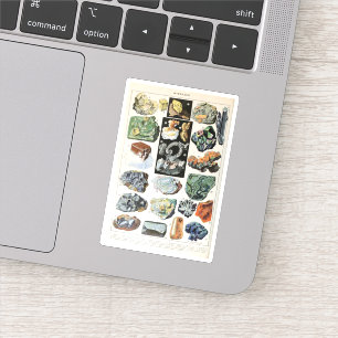 Vintage Minerals Rocks Geology Sticker