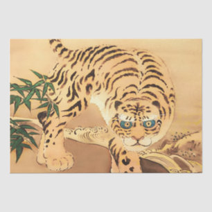 Vintage Minhwa Tiger by a Stream Tissue Paper
